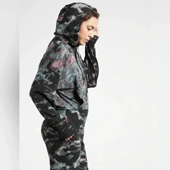 Athleta Tops - ATHLETA Balance Hoodie Full Zip Printed Size Medium